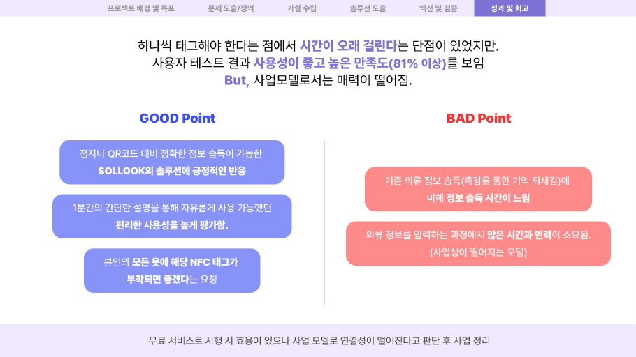 사용자 테스트 결과 정리 — 좋았던 점과 아쉬운 점